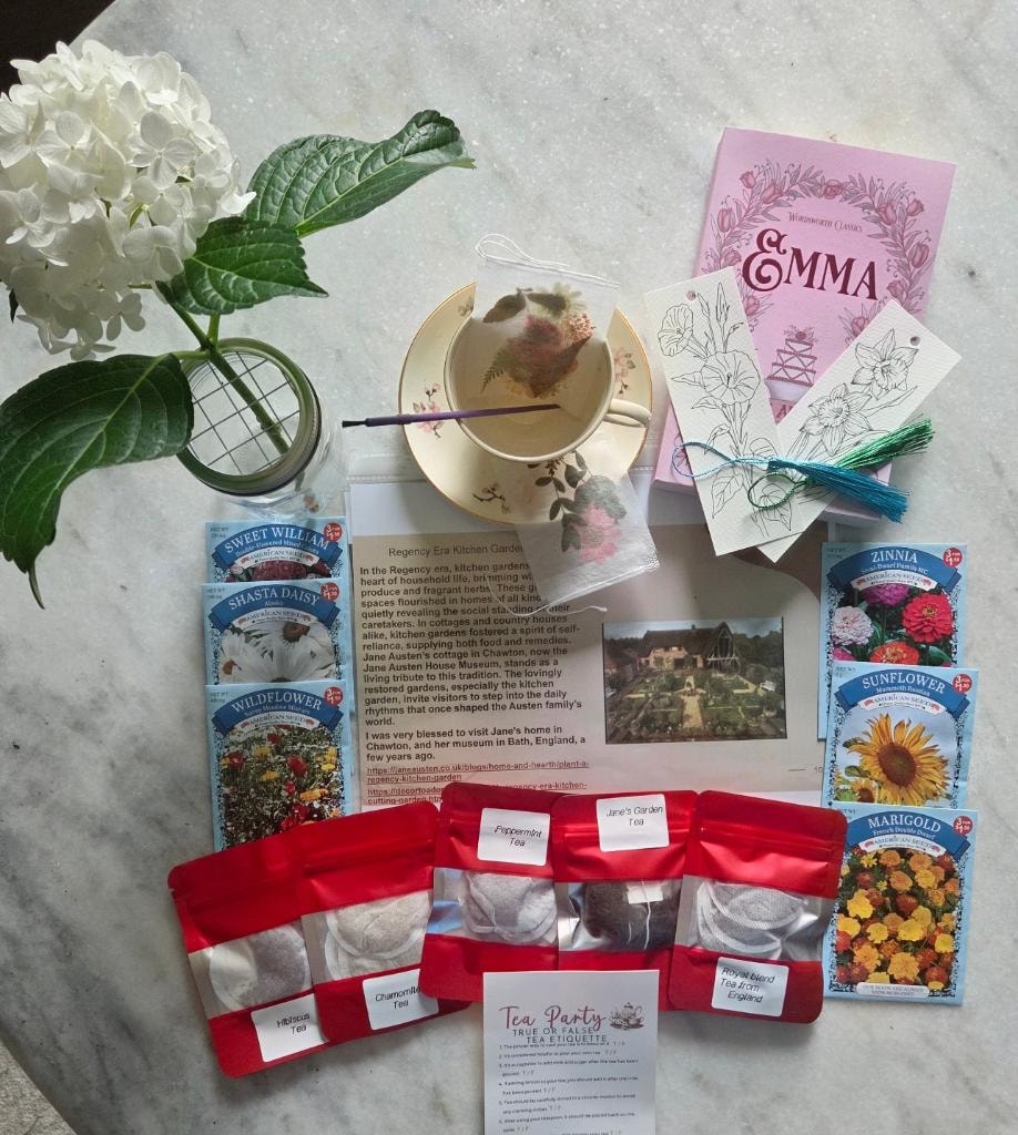 Jane Austen and Regency Period / Flower and Tea Kit